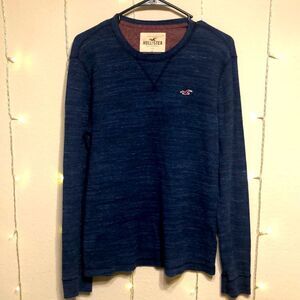 Hollister Mens Blue Thermal Long Sleeved Shirt Size S
